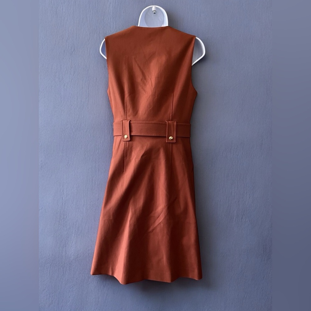 Diane von Furstenberg Zip-Front Belted Safari Dress -NWT- Size 8 - Picture 3 of 16